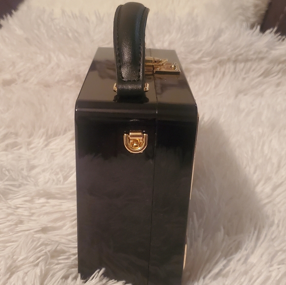 Acrylic Novelty BoomBox Style Crossbody Clutch - Picture 8 of 14